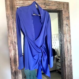 Great condition beautiful rat and boa dress. Very unique color